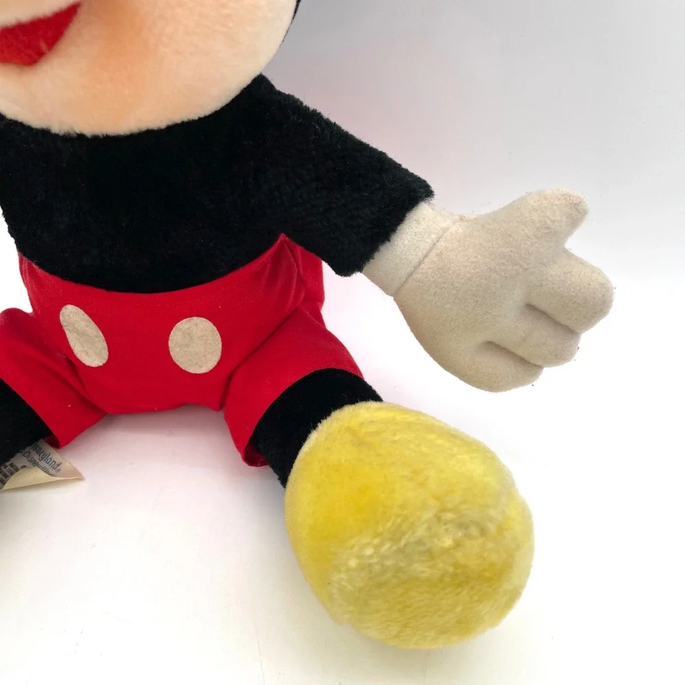 Disney Mickey Mouse Plush Toy Unisex OS Black Red Good Vintage Disneyland WDW